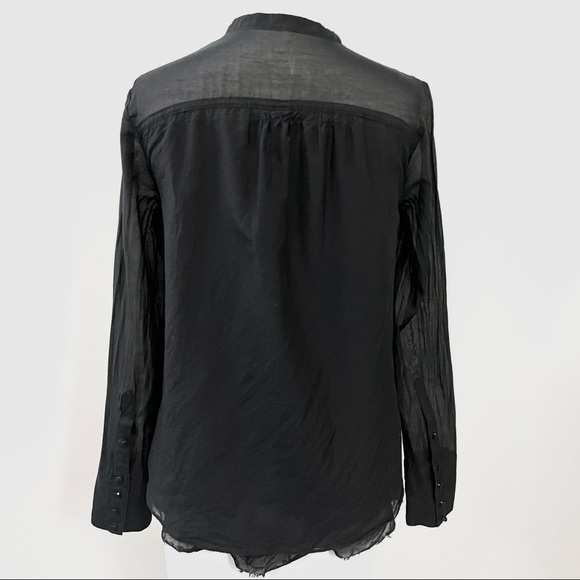 Free People Through & Through Button Front Sheer Layered Top - Picture 2 of 10